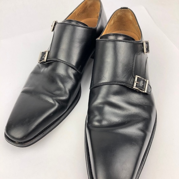 Magnanni Leather Double Monk Plain Loafer  11.5 M